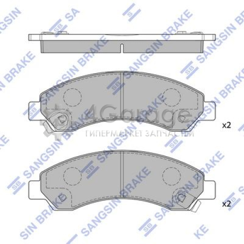 Hi-Q (SANGSIN) SP2088 Комплект тормозных колодок передние