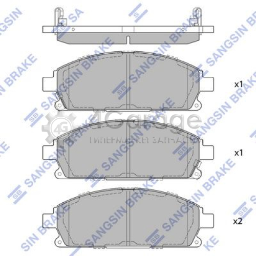 Hi-Q (SANGSIN) SP1365 Комплект тормозных колодок передний