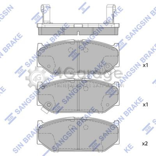 Hi-Q (SANGSIN) SP2086 Комплект тормозных колодок передние