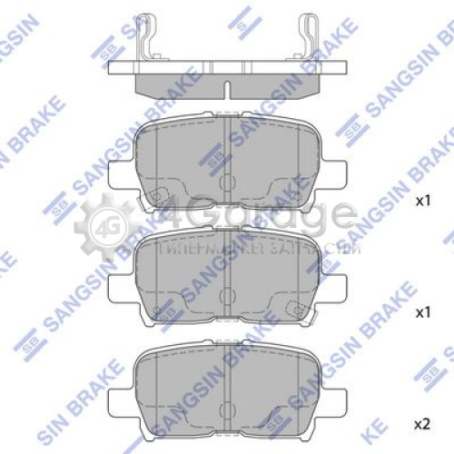 Hi-Q (SANGSIN) SP1371 Комплект тормозных колодок задний