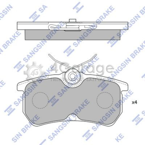 Hi-Q (SANGSIN) SP1865 Комплект тормозных колодок задние