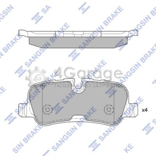 Hi-Q (SANGSIN) SP2234 Комплект тормозных колодок задние