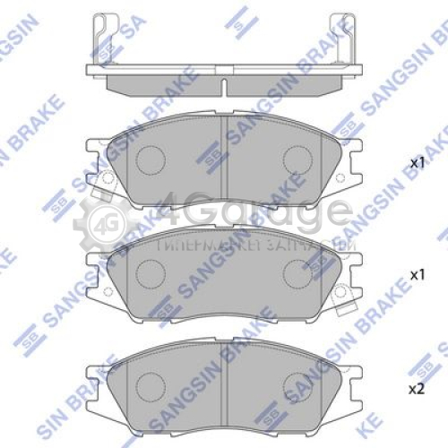 Hi-Q (SANGSIN) SP1156 Комплект тормозных колодок дисковый тормоз