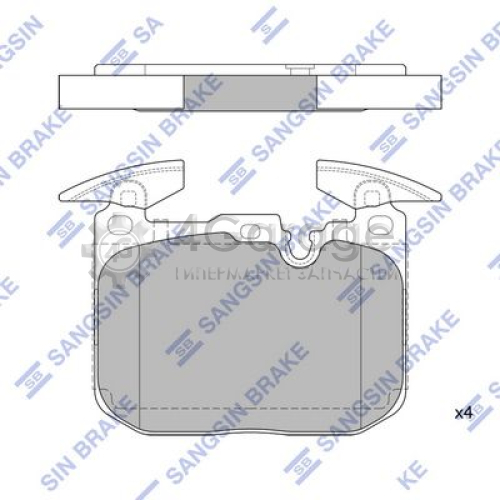 Hi-Q (SANGSIN) SP2402 Комплект тормозных колодок передние