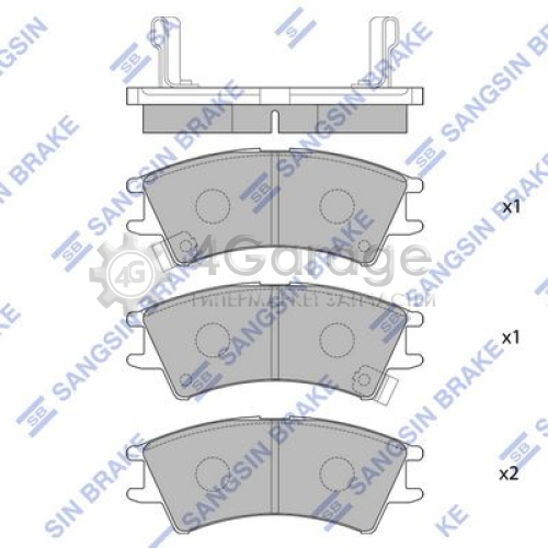 Hi-Q (SANGSIN) SP1096 Комплект тормозных колодок дисковый тормоз