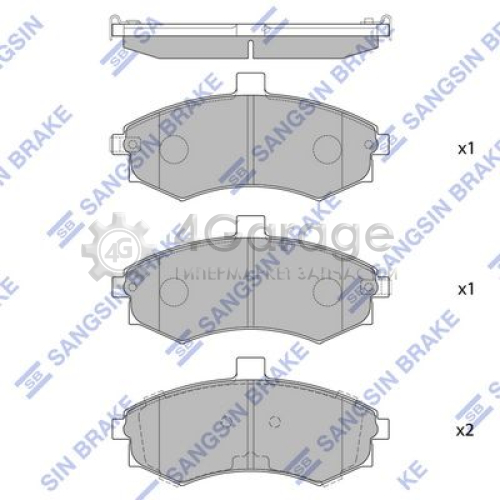 Hi-Q (SANGSIN) SP1152 Комплект тормозных колодок дисковый тормоз