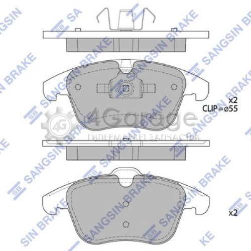 Hi-Q (SANGSIN) SP2101F Комплект тормозных колодок передние