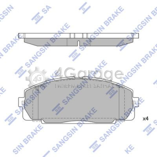 Hi-Q (SANGSIN) SP2077 Комплект тормозных колодок передние