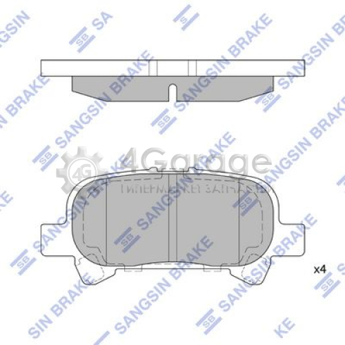 Hi-Q (SANGSIN) SP1364 Комплект тормозных колодок задний