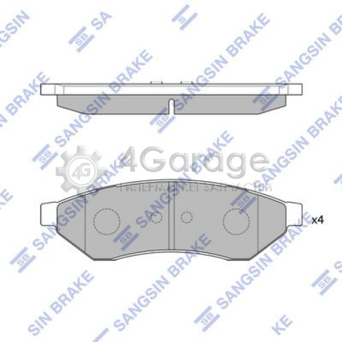 Hi-Q (SANGSIN) SP1252 Комплект тормозных колодок задний