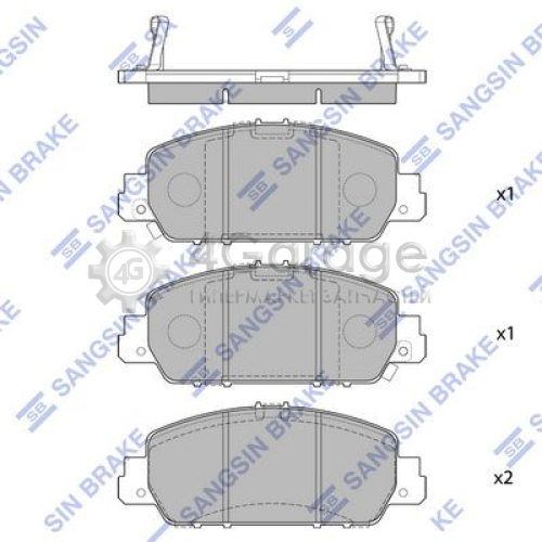 Hi-Q (SANGSIN) SP1779 Комплект тормозных колодок передние