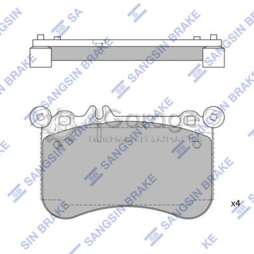Hi-Q (SANGSIN) SP1954 Комплект тормозных колодок передние
