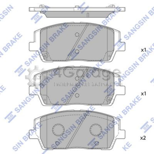 Hi-Q (SANGSIN) SP4327 Комплект тормозных колодок передние