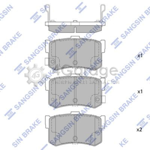 Hi-Q (SANGSIN) SP1074 Комплект тормозных колодок дисковый тормоз