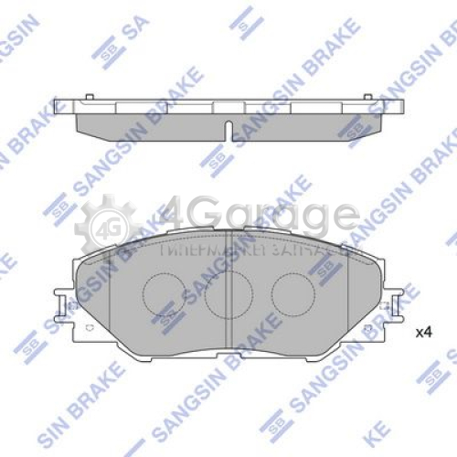 Hi-Q (SANGSIN) SP2138 Комплект тормозных колодок передние