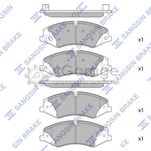 Hi-Q (SANGSIN) SP2238 Комплект тормозных колодок передние