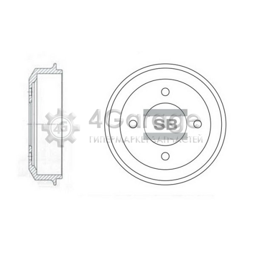 Hi-Q (SANGSIN) SD1003 Тормозной барабан