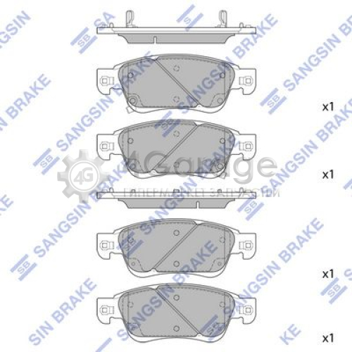 Hi-Q (SANGSIN) SP1478 Комплект тормозных колодок передний