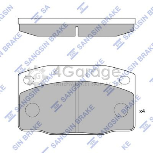 Hi-Q (SANGSIN) SP1055 Комплект тормозных колодок дисковый тормоз