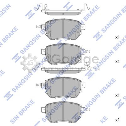 Hi-Q (SANGSIN) SP2107 Комплект тормозных колодок передние