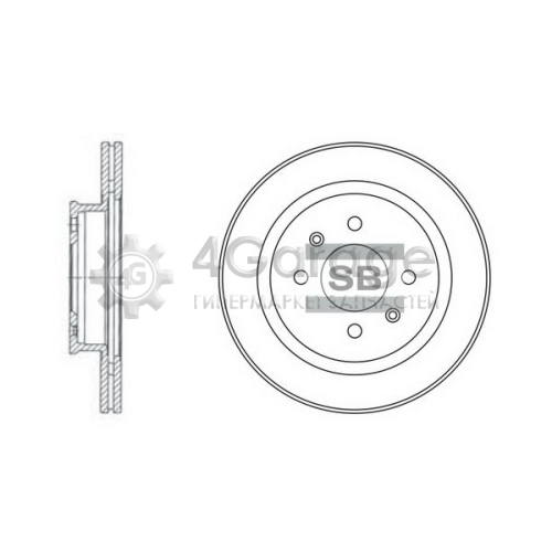 Hi-Q (SANGSIN) SD1021 Тормозной диск