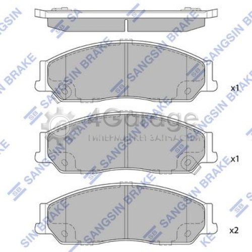 Hi-Q (SANGSIN) SP1235 Комплект тормозных колодок передний