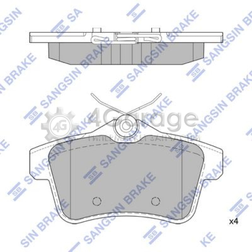 Hi-Q (SANGSIN) SP1881 Комплект тормозных колодок задние