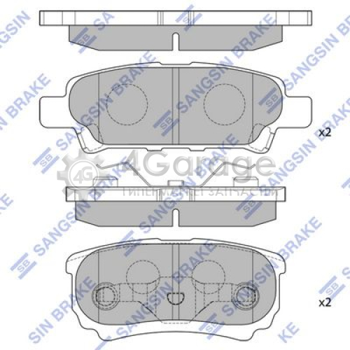 Hi-Q (SANGSIN) SP2111 Комплект тормозных колодок задние