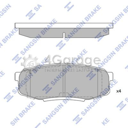 Hi-Q (SANGSIN) SP1382 Комплект тормозных колодок дисковый тормоз