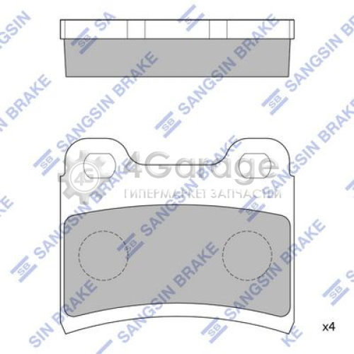Hi-Q (SANGSIN) SP1064 Комплект тормозных колодок дисковый тормоз