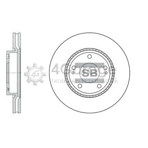 Hi-Q (SANGSIN) SD1051 Тормозной диск