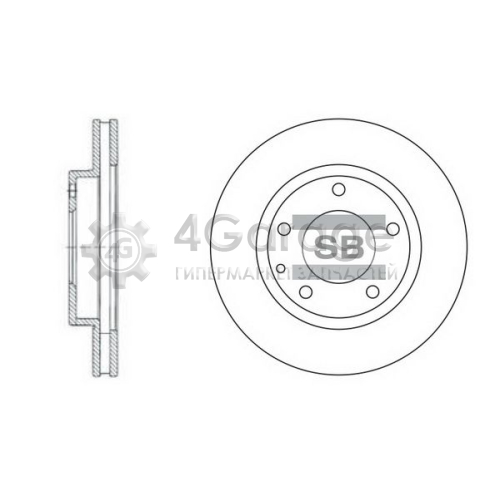 Hi-Q (SANGSIN) SD4405 Тормозной диск