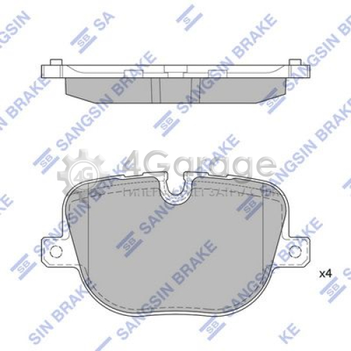 Hi-Q (SANGSIN) SP2237 Комплект тормозных колодок задние