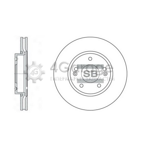 Hi-Q (SANGSIN) SD1036 Тормозной диск