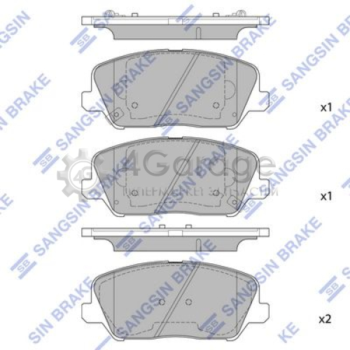 Hi-Q (SANGSIN) SP1720 Комплект тормозных колодок передние