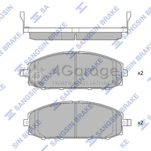 Hi-Q (SANGSIN) SP1599 Комплект тормозных колодок передние