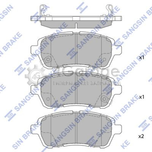 Hi-Q (SANGSIN) SP2113 Комплект тормозных колодок передние