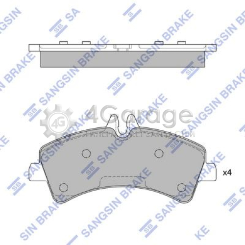 Hi-Q (SANGSIN) SP1426 Комплект тормозных колодок дисковый тормоз