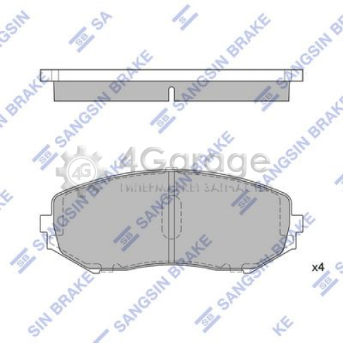 Hi-Q (SANGSIN) SP1416 Комплект тормозных колодок передний