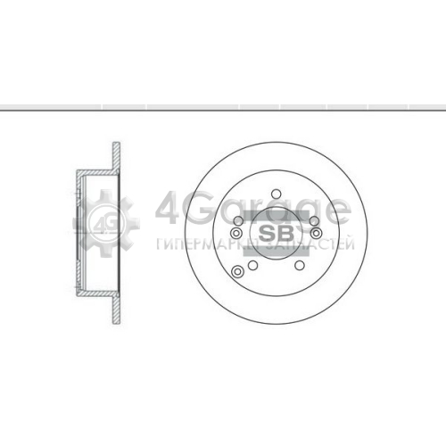 Hi-Q (SANGSIN) SD1024 Тормозной диск