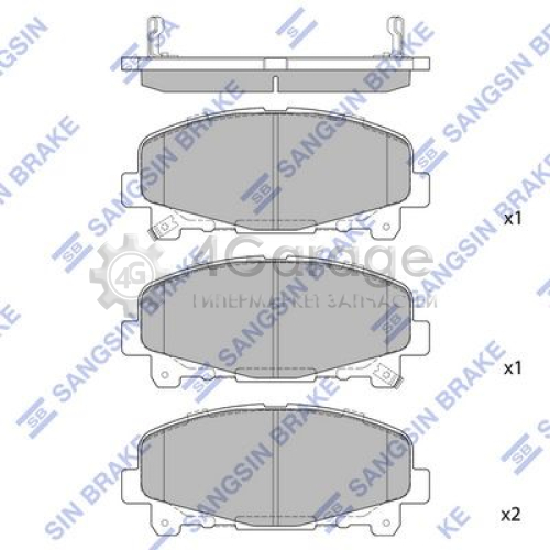 Hi-Q (SANGSIN) SP1606 Комплект тормозных колодок передние