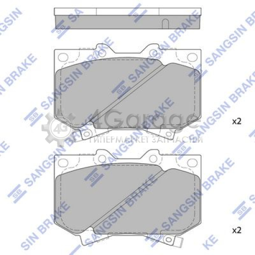 Hi-Q (SANGSIN) SP1422 Комплект тормозных колодок передний