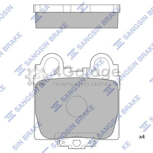 Hi-Q (SANGSIN) SP1554 Комплект тормозных колодок задние