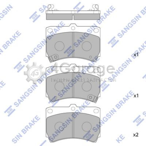 Hi-Q (SANGSIN) SP1067 Комплект тормозных колодок дисковый тормоз