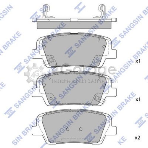 Hi-Q (SANGSIN) SP1706 Комплект тормозных колодок задние