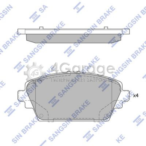 Hi-Q (SANGSIN) SP1582 Комплект тормозных колодок передние