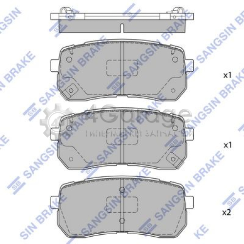 Hi-Q (SANGSIN) SP1691 Комплект тормозных колодок задние