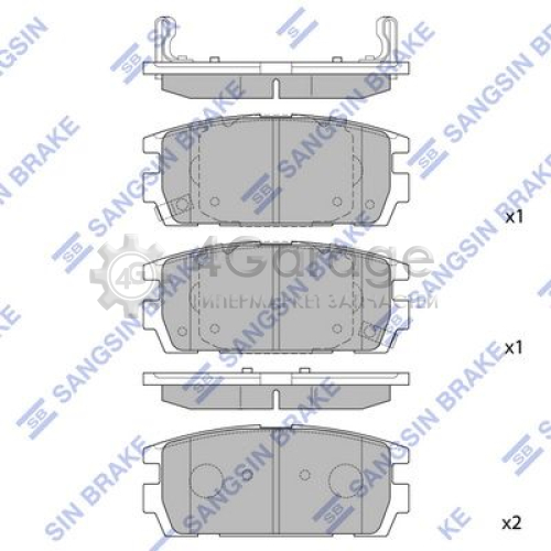Hi-Q (SANGSIN) SP1098 Комплект тормозных колодок дисковый тормоз