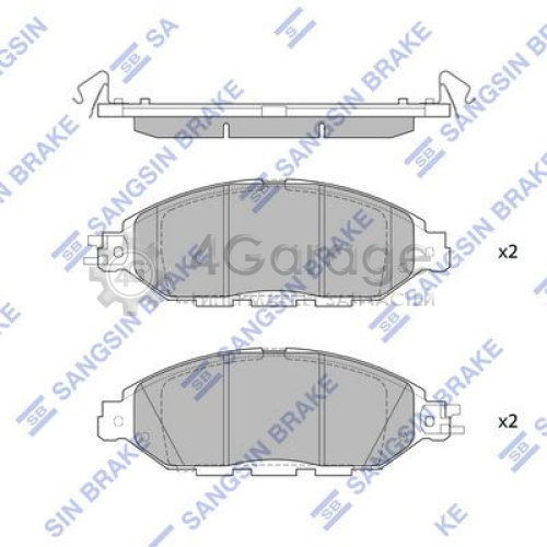 Hi-Q (SANGSIN) SP1713 Комплект тормозных колодок передние