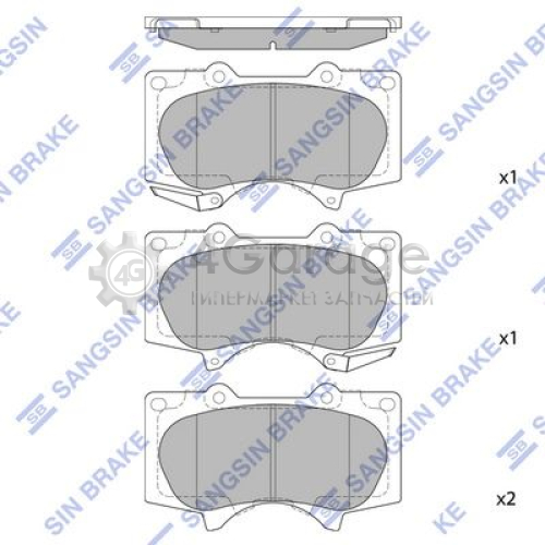 Hi-Q (SANGSIN) SP2033 Комплект тормозных колодок передние